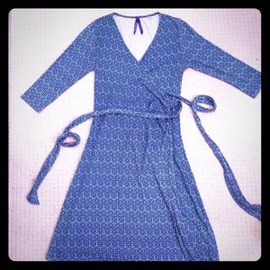 Seraphine Maternity wrap dress (light teal)